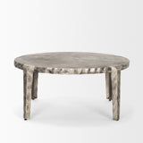 Randy Silver Nickel Cast Aluminum Metal Coffee Table by Mercana at Eve Furniture