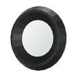 Ranela Black Beaded Wooden Wall Mirror by Mercana at Eve Furniture