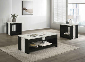 Rangley Black 3-Piece Coffee Table Set by Crown Mark at Eve Furniture