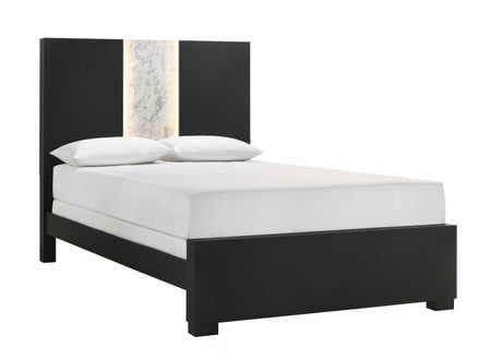 Rangley Black King LED Panel Bed by Crown Mark at Eve Furniture