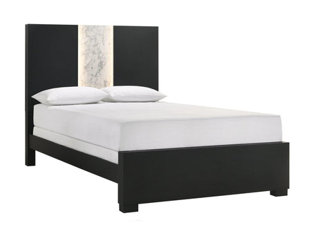 Rangley Black King LED Panel Bed by Crown Mark at Eve Furniture