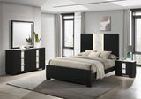 Rangley Black LED Panel Bedroom Set by Crown Mark at Eve Furniture