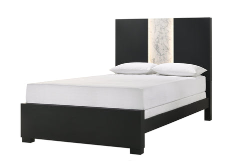 Rangley Black LED Panel Bedroom Set by Crown Mark at Eve Furniture