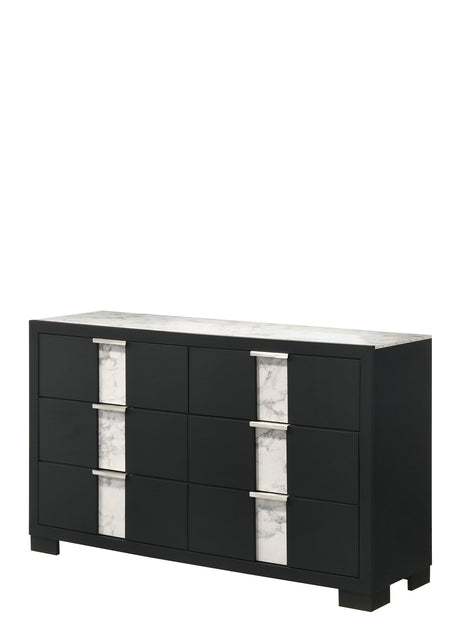 Rangley Black LED Panel Bedroom Set by Crown Mark at Eve Furniture