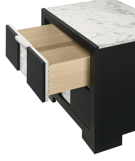Rangley Black Nightstand by Crown Mark at Eve Furniture
