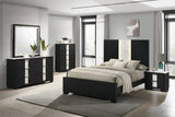 Rangley Black Queen LED Panel Bed by Crown Mark at Eve Furniture