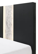 Rangley Black Queen LED Panel Bed by Crown Mark at Eve Furniture