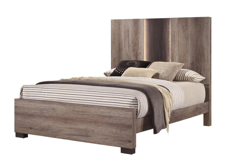 Rangley Brown LED Panel Bedroom Set by Crown Mark at Eve Furniture