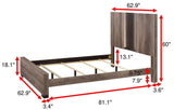 Rangley Brown Queen LED Panel Bed by Crown Mark at Eve Furniture