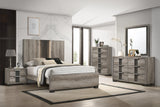Rangley Brown Queen LED Panel Bed by Crown Mark at Eve Furniture