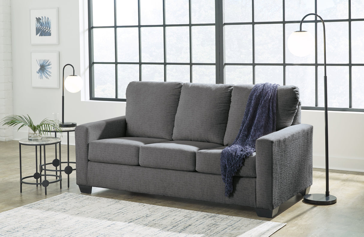 Rannis Pewter Full Sofa Sleeper by Ashley at Eve Furniture