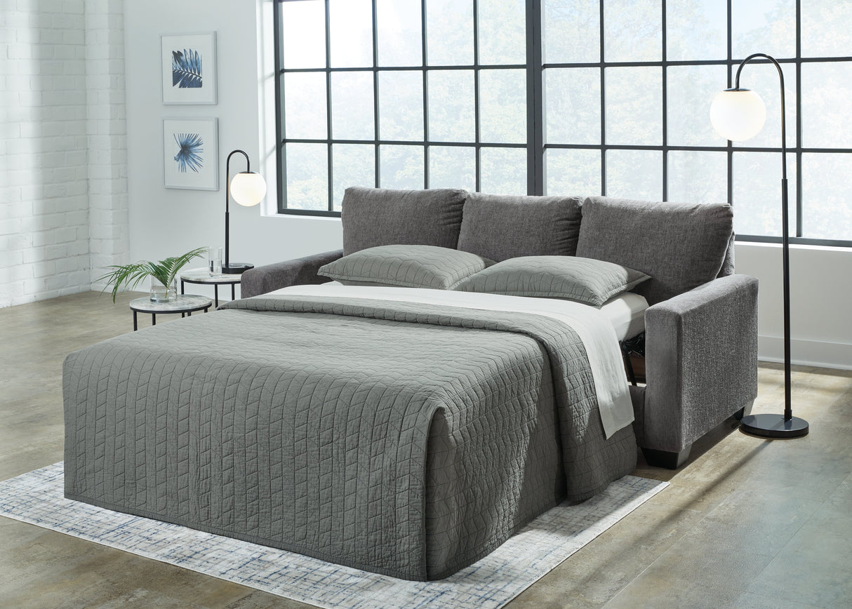 Rannis Pewter Queen Sofa Sleeper by Ashley at Eve Furniture
