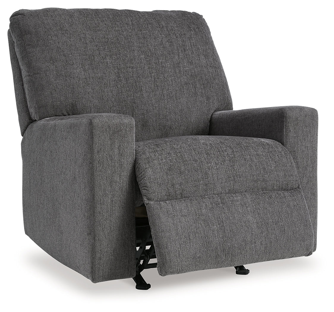 Rannis Pewter Recliner by Ashley at Eve Furniture