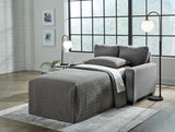 Rannis Pewter Twin Sofa Sleeper by Ashley at Eve Furniture