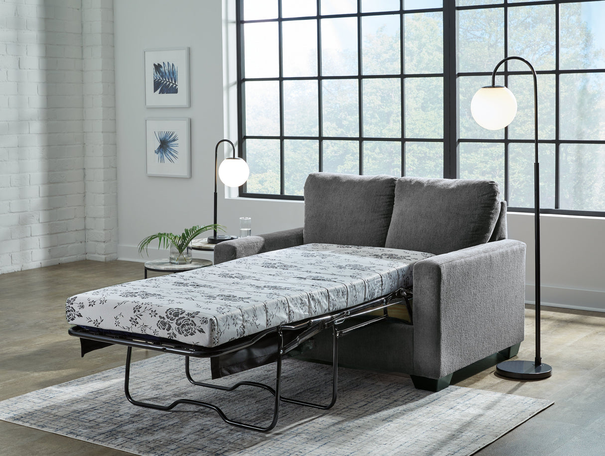 Rannis Pewter Twin Sofa Sleeper by Ashley at Eve Furniture