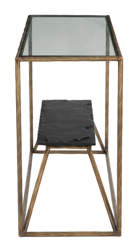 Ranol Brass Console Table by Zuomod at Eve Furniture