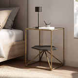 Ranol Brass Side Table by Zuomod at Eve Furniture