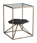 Ranol Brass Side Table by Zuomod at Eve Furniture