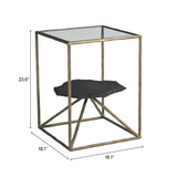 Ranol Brass Side Table by Zuomod at Eve Furniture
