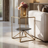Ranol Brass Side Table by Zuomod at Eve Furniture