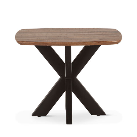 Rapallo 28" Side Table in Natural Mango Wood and Iron by Home Trends & Design at Eve Furniture