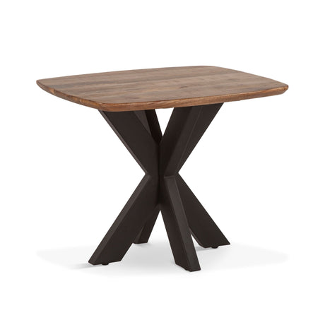 Rapallo 28" Side Table in Natural Mango Wood and Iron by Home Trends & Design at Eve Furniture