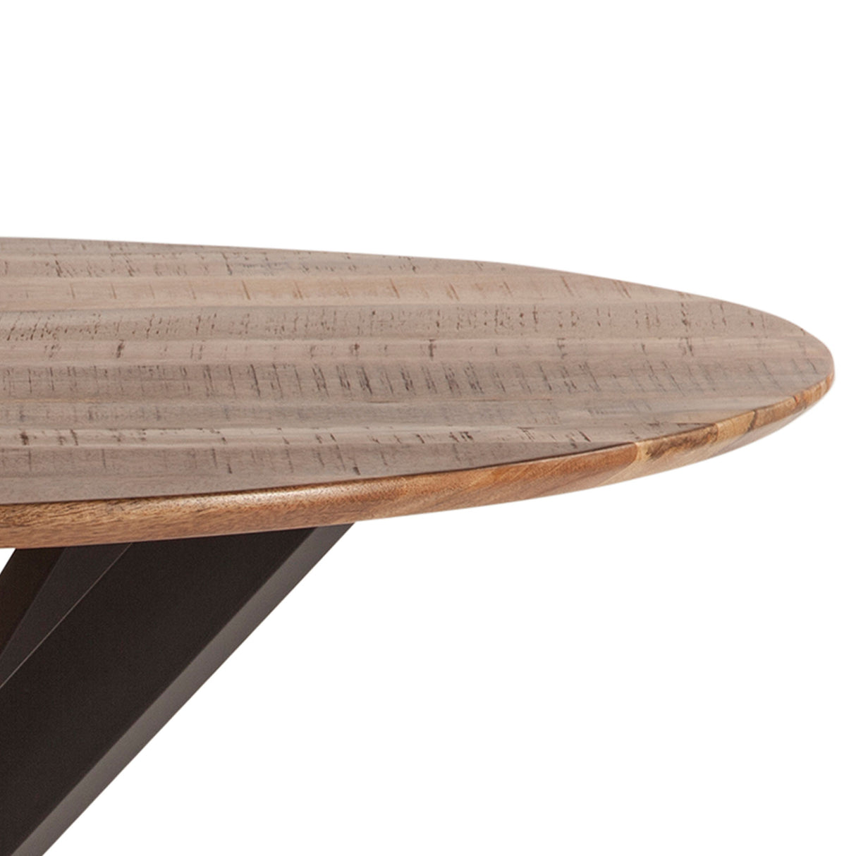 Rapallo 48" Round Dining Table in Natural Mango Wood and Iron by Home Trends & Design at Eve Furniture