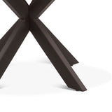 Rapallo 48" Round Dining Table in Natural Mango Wood and Iron by Home Trends & Design at Eve Furniture