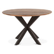 Rapallo 48" Round Dining Table in Natural Mango Wood and Iron by Home Trends & Design at Eve Furniture