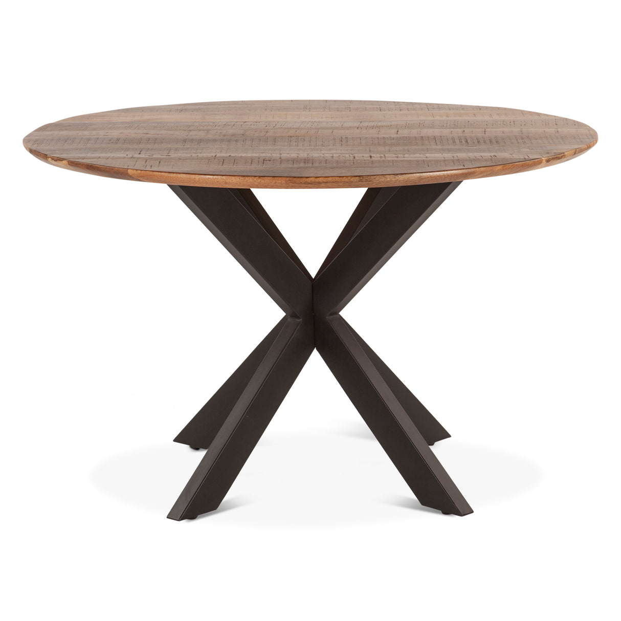 Rapallo 48" Round Dining Table in Natural Mango Wood and Iron by Home Trends & Design at Eve Furniture