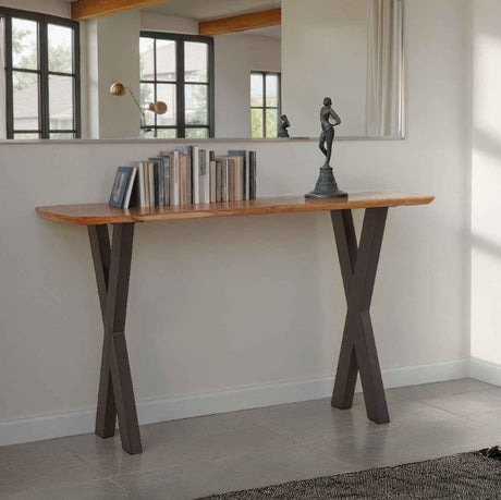 Rapallo 52" Console Table in Natural Mango Wood by Home Trends & Design at Eve Furniture