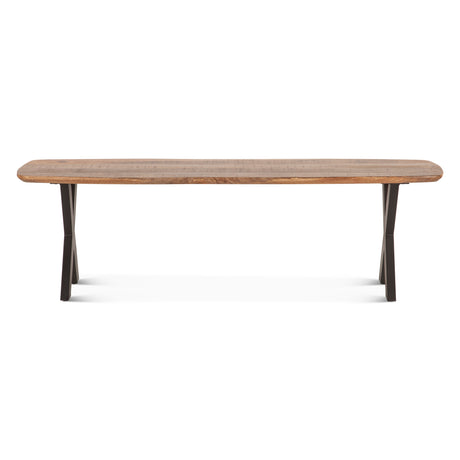Rapallo 60" Bench in Natural Mango Wood by Home Trends & Design at Eve Furniture