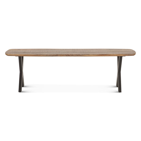 Rapallo 60" Bench in Natural Mango Wood by Home Trends & Design at Eve Furniture