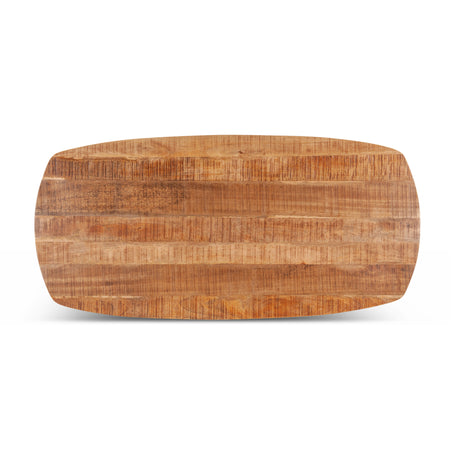 Rapallo 82" Dining Table in Natural Mango Wood and Iron by Home Trends & Design at Eve Furniture