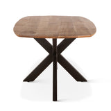 Rapallo 82" Dining Table in Natural Mango Wood and Iron by Home Trends & Design at Eve Furniture