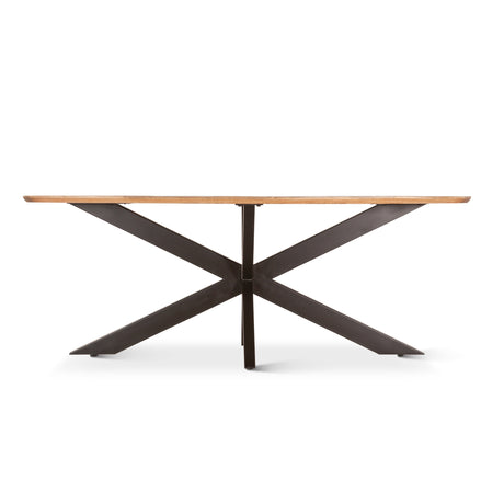 Rapallo 82" Dining Table in Natural Mango Wood and Iron by Home Trends & Design at Eve Furniture