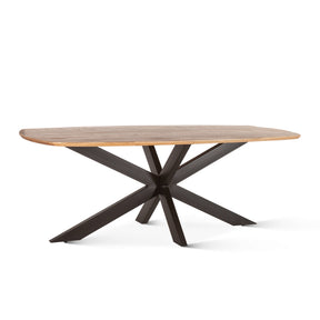 Rapallo 82" Dining Table in Natural Mango Wood and Iron by Home Trends & Design at Eve Furniture