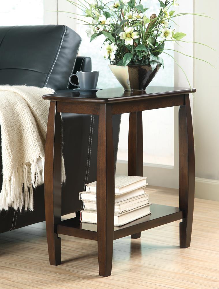 Raphael 1-Shelf Chairside Table Cappuccino