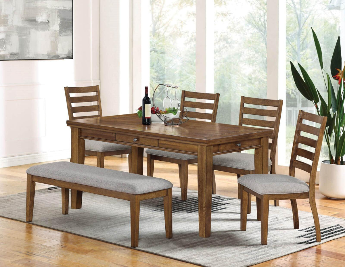 Rapidview Walnut/Light Gray Dining Table by Furniture of America at Eve Furniture