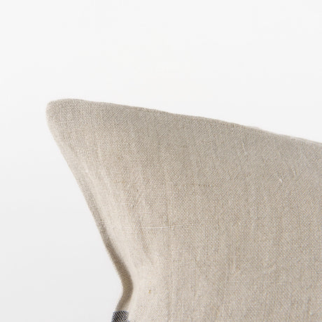 Raquel Beige and Black Fabric Plaid Decorative Pillow Cover by Mercana at Eve Furniture