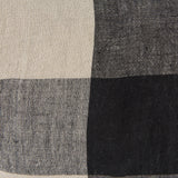 Raquel Beige and Black Fabric Plaid Decorative Pillow Cover by Mercana at Eve Furniture