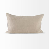 Raquel Beige and Black Fabric Plaid Pillow Cover w/Down Filler, Set of 2 by Mercana at Eve Furniture