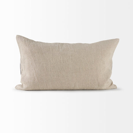 Raquel Beige and Black Fabric Plaid Pillow Cover w/Non-Allergen Filler, Set of 2 by Mercana at Eve Furniture