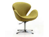 Raspberry Adjustable Swivel Chair in Green and Polished Chrome by Manhattan Comfort at Eve Furniture