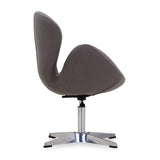 Raspberry Adjustable Swivel Chair in Grey and Polished Chrome by Manhattan Comfort at Eve Furniture