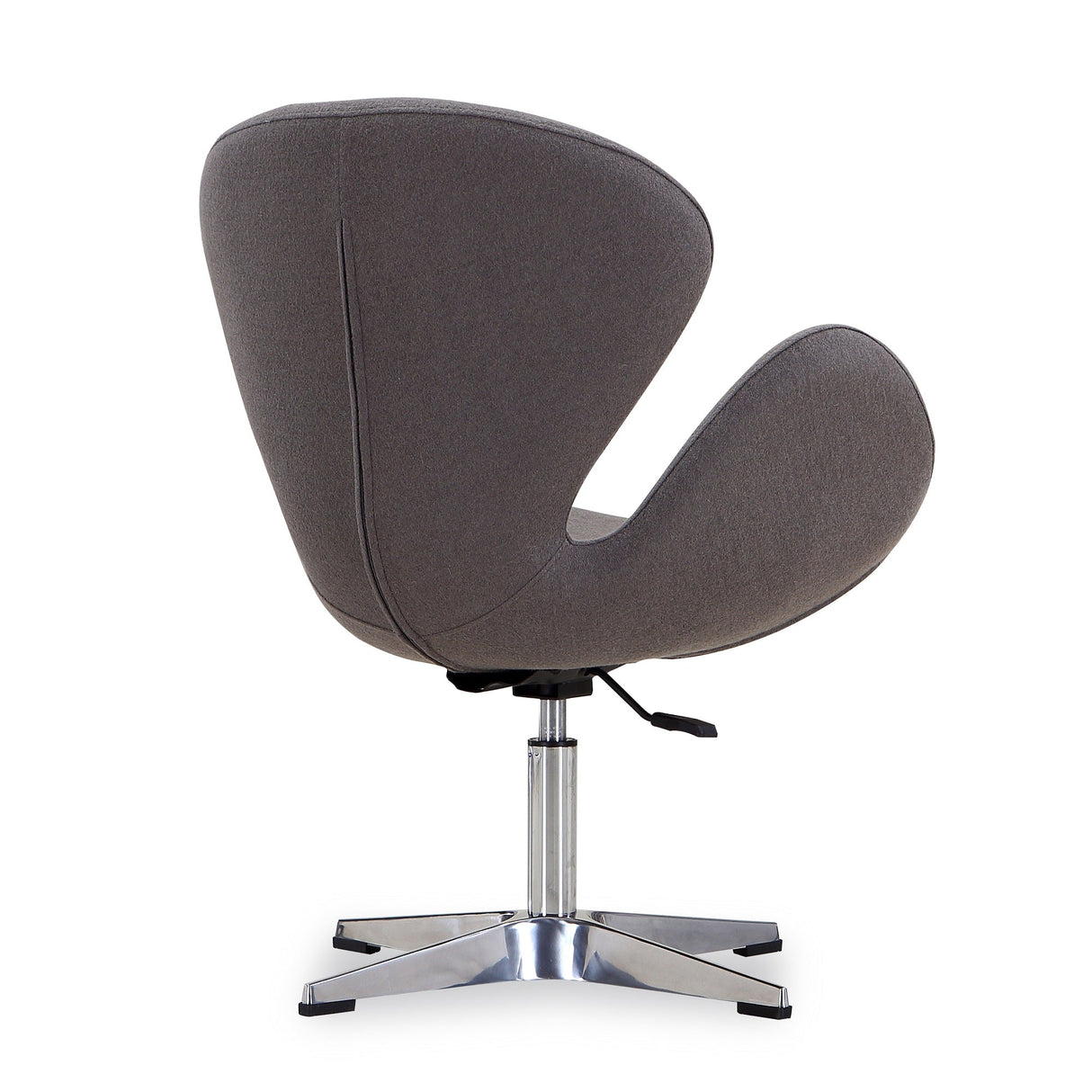 Raspberry Adjustable Swivel Chair in Grey and Polished Chrome by Manhattan Comfort at Eve Furniture