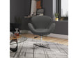Raspberry Adjustable Swivel Chair in Grey and Polished Chrome (set of 2) by Manhattan Comfort at Eve Furniture