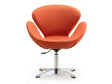 Raspberry Adjustable Swivel Chair in Orange and Polished Chrome by Manhattan Comfort at Eve Furniture