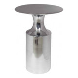 Rassa Polished Silver Accent Table