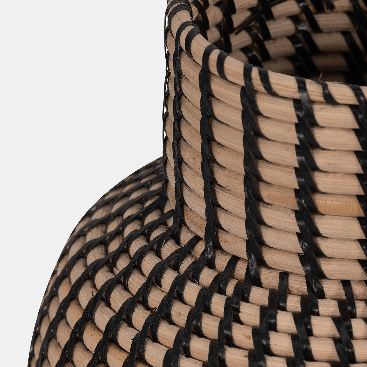 Rattan, 13"h Woven Vase, Multi